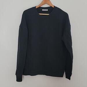 Reformation Black Crew Neck Sweater